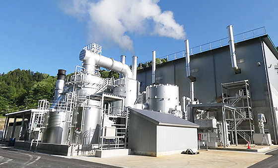 乾溜ガス化燃焼・発電プラント(80t/日)北陸地方